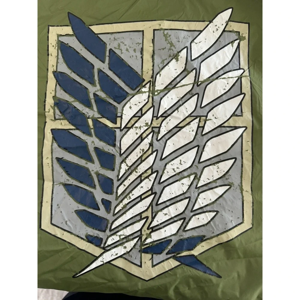 Attack on Titan Survey Corps Nylon Adult Track Jacket Emblem Size XL